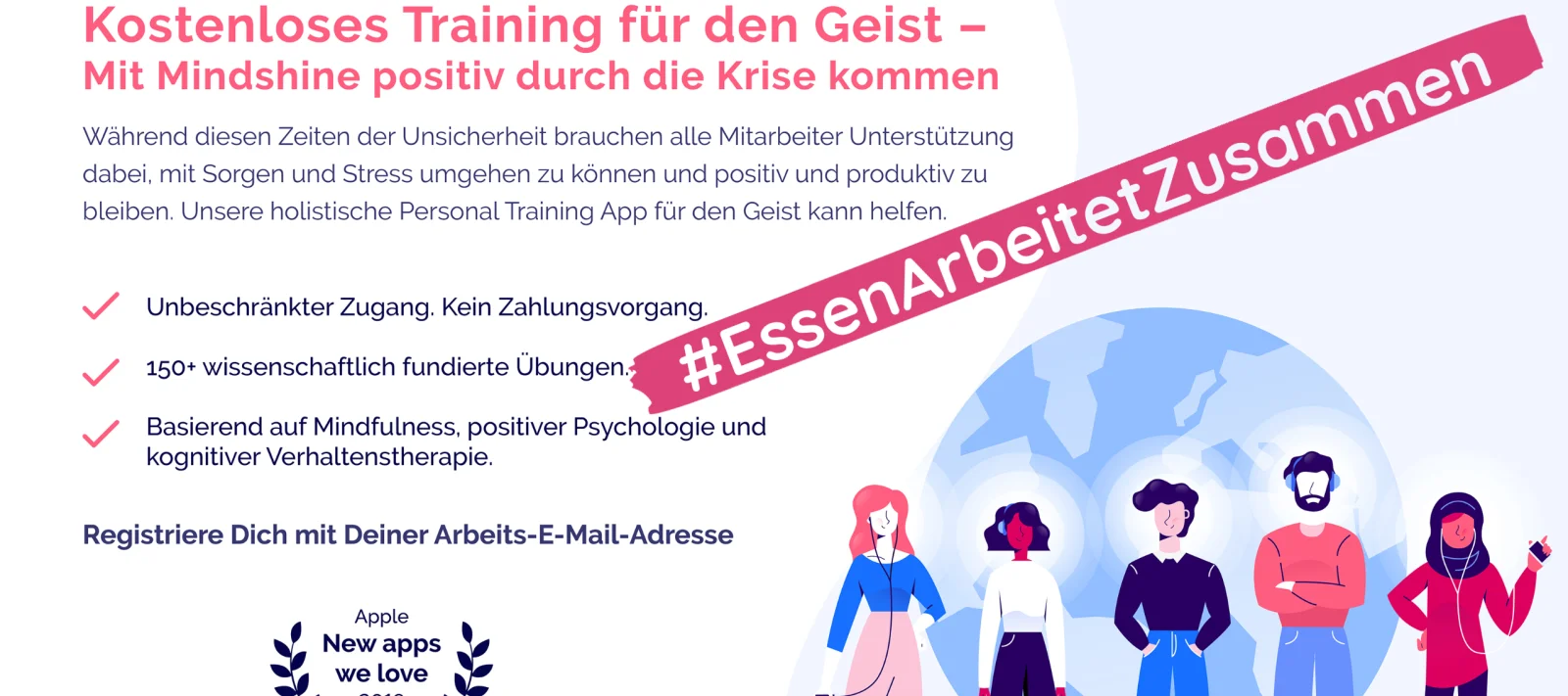 Startup-Essen – #EssenArbeitetZusammen stellt vor: kostenlose Mindshine App